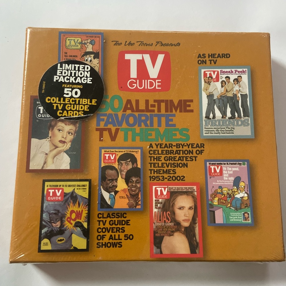 NEW TV Guide 50 classic tv show music intro themes CD SET with cards